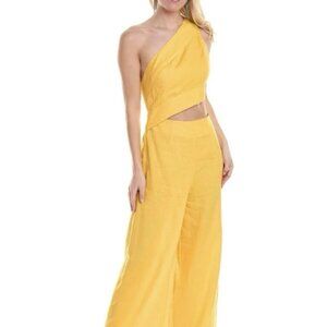 Farm Rio Asymmetrical Jumpsuit, Back Zip Closer